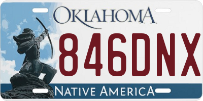 OK license plate 846DNX