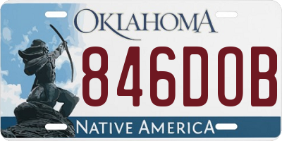 OK license plate 846DOB