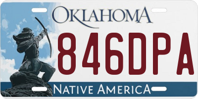 OK license plate 846DPA