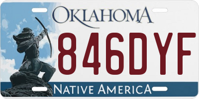 OK license plate 846DYF