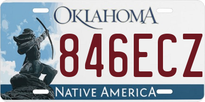OK license plate 846ECZ