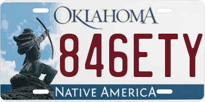 OK license plate 846ETY