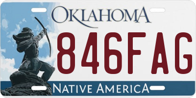 OK license plate 846FAG