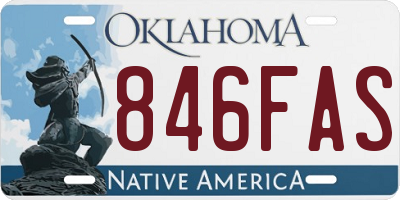OK license plate 846FAS