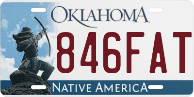 OK license plate 846FAT