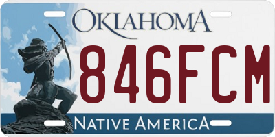 OK license plate 846FCM