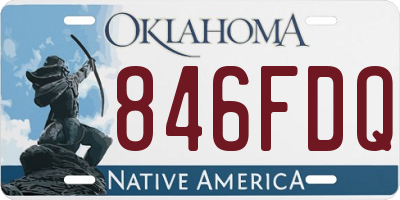 OK license plate 846FDQ