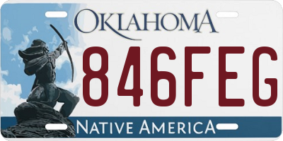OK license plate 846FEG