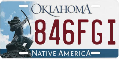 OK license plate 846FGI