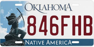 OK license plate 846FHB
