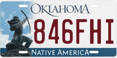 OK license plate 846FHI