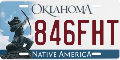 OK license plate 846FHT