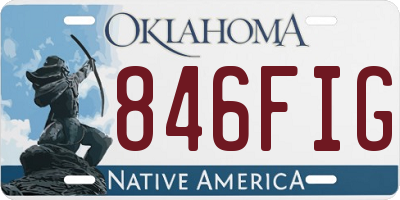 OK license plate 846FIG