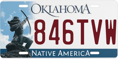 OK license plate 846TVW