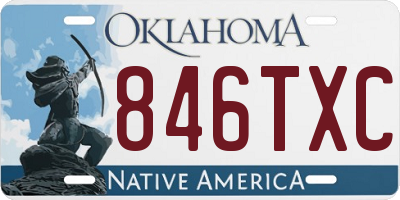OK license plate 846TXC