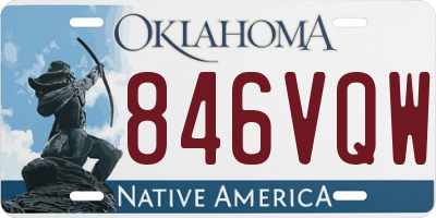 OK license plate 846VQW