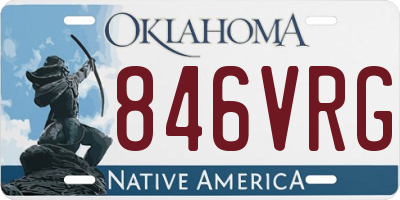 OK license plate 846VRG