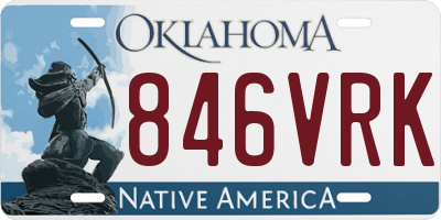 OK license plate 846VRK