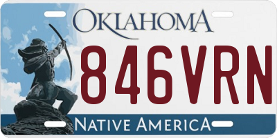 OK license plate 846VRN