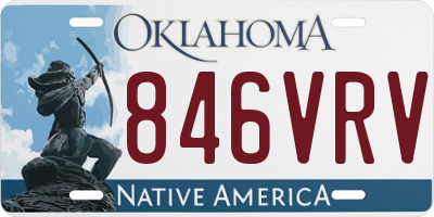 OK license plate 846VRV