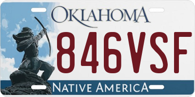 OK license plate 846VSF