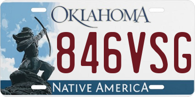 OK license plate 846VSG