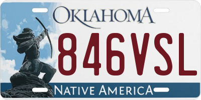 OK license plate 846VSL