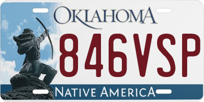 OK license plate 846VSP