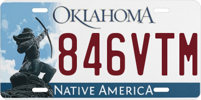 OK license plate 846VTM
