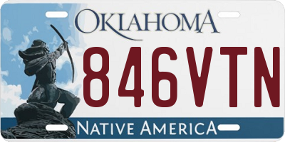 OK license plate 846VTN