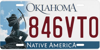 OK license plate 846VTO