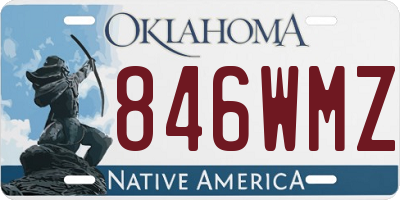 OK license plate 846WMZ