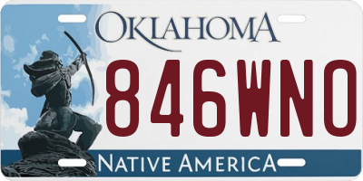 OK license plate 846WNO
