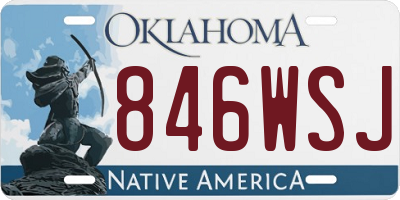 OK license plate 846WSJ