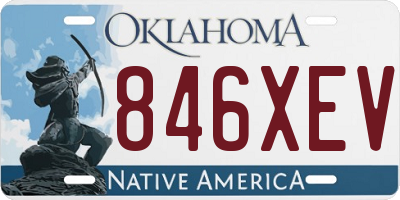 OK license plate 846XEV