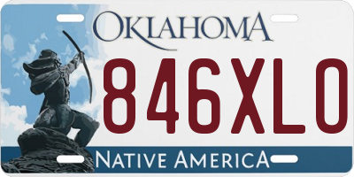 OK license plate 846XLO