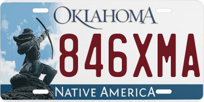 OK license plate 846XMA