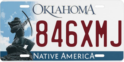 OK license plate 846XMJ