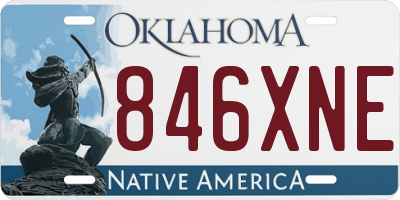 OK license plate 846XNE