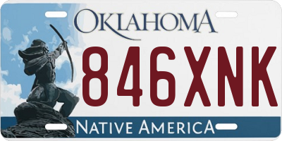 OK license plate 846XNK