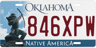 OK license plate 846XPW