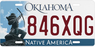 OK license plate 846XQG