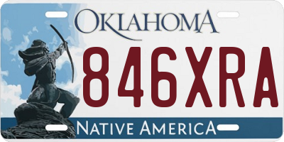 OK license plate 846XRA