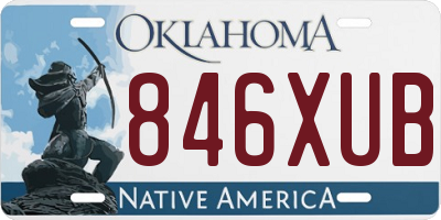 OK license plate 846XUB