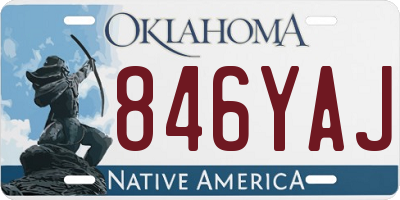 OK license plate 846YAJ
