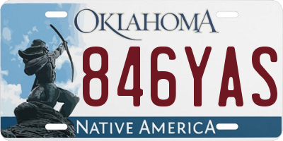 OK license plate 846YAS