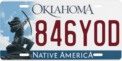 OK license plate 846YOD