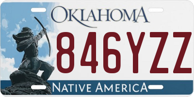 OK license plate 846YZZ