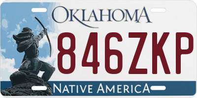 OK license plate 846ZKP