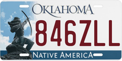 OK license plate 846ZLL